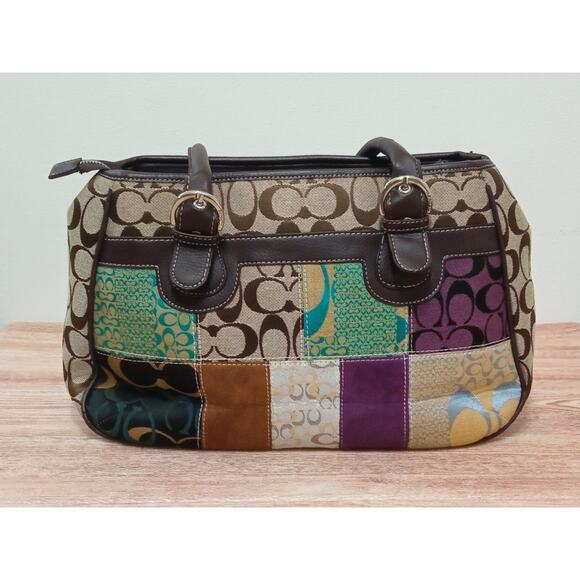 Coach Bag Satchel Limited Edition Patchwork Y2K - Picture 8 of 10